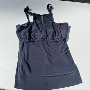 MagicSuit Black Tankini Bikini Top Women’s 12 Adjustable Straps